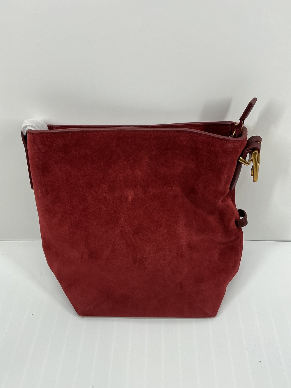 Italian Suede Bucket Crossbody
